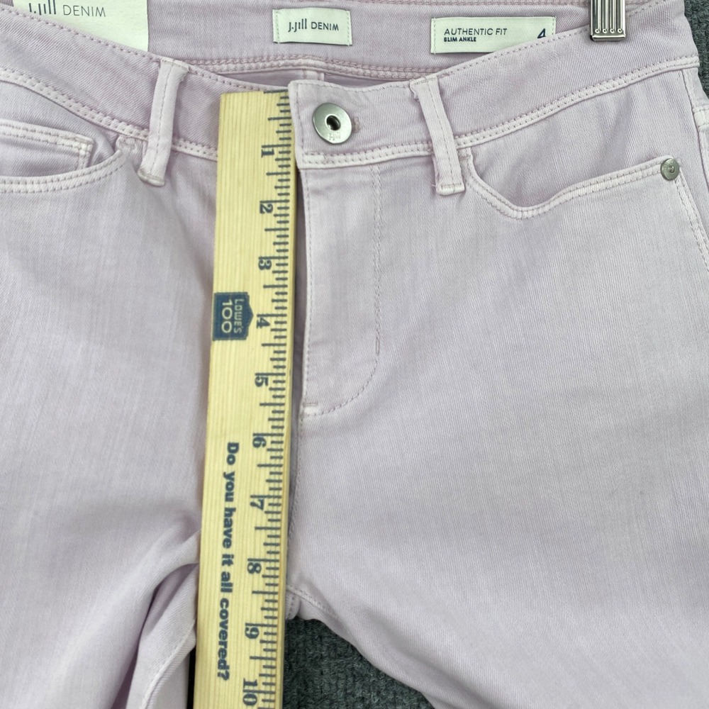 J Jill Slim Ankle Jeans Womens 4 Lilac Authentic Fit Pastel Preppy Coastal - Picture 5 of 12